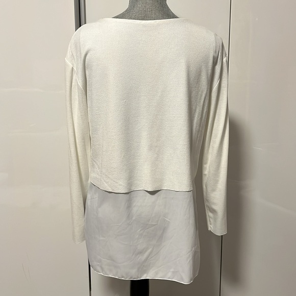 ZARA Love Story Lightweight Crop Sweater Top Metallic, Size S - Picture 3 of 11